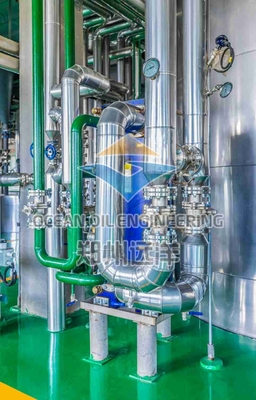10-500 tấn / ngày Thiết bị dầu diesel sinh học làm mát bằng nước với hệ thống điều khiển PLC