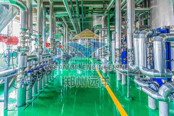 ISO9001 Nhà máy tinh chế vật lý 1000T / D Đối với chế biến dầu hạt bông